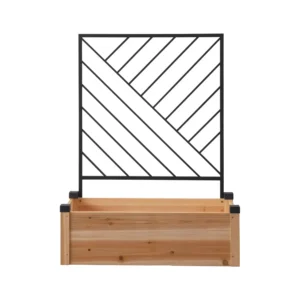 Expert Gardener Wooden Raised Bed with Metal Trellis, 2.6 CU FT